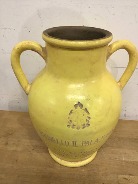 12" Bruno II Palazzzino Ceramic Yellow Urn