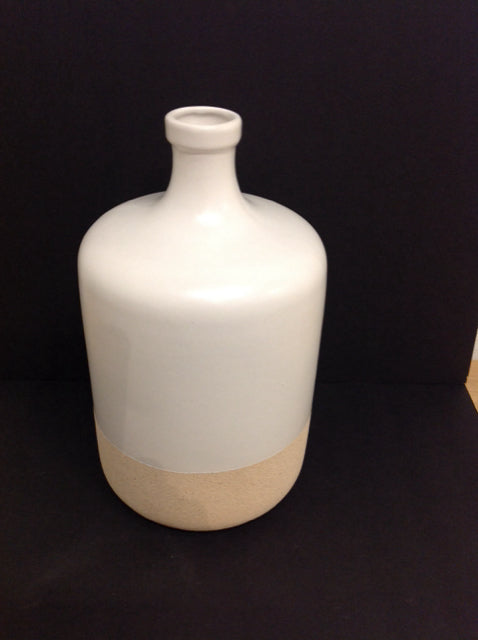 12" Ceramic Cream Vases/Urns