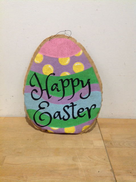 Burlap Easter Egg Hanging
