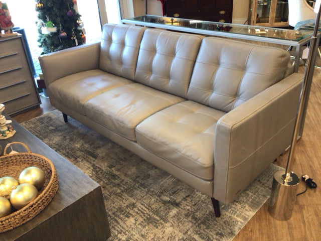 Baers Furniture Natuzzi Editions Stupendo Grey Leather Sofa