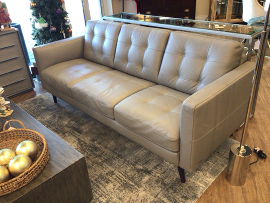 Baers Furniture Natuzzi Editions Stupendo Grey Leather Sofa