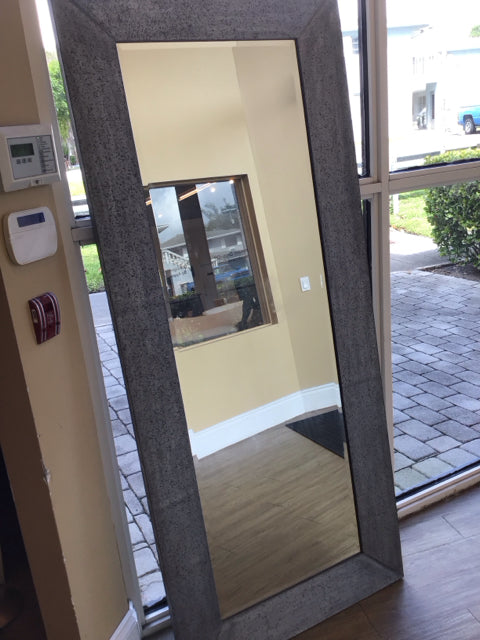 80"x34" Arterior Speckled Gray/Silver Mirror