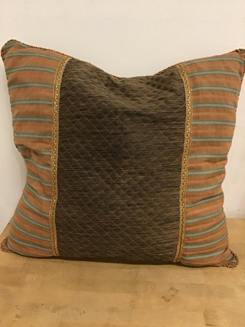 24" Bronze Quilted Patern Pillow