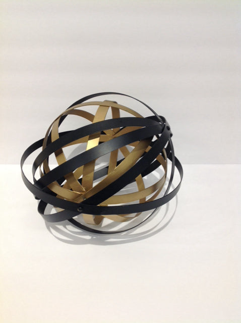 Black/Gold Metal Abstract Orb