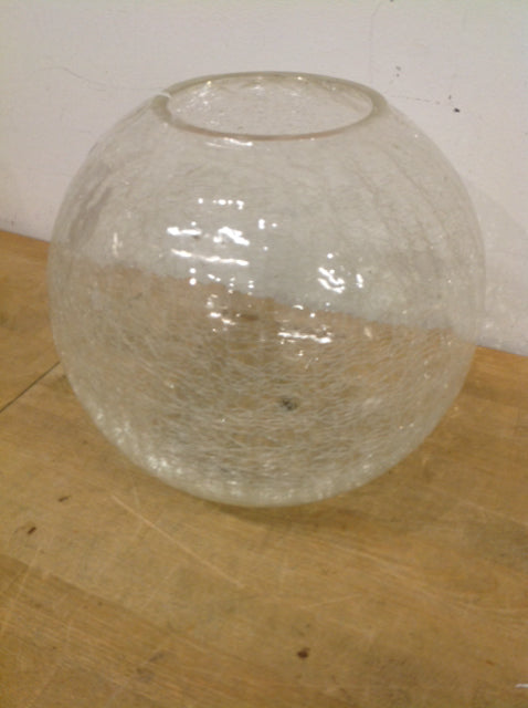 Vase- 11" Clear Crackle