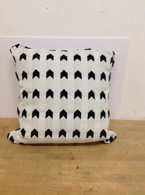 Lg Square Black & White Print Pillow