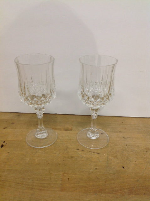 Set of 2 Cristal d'Arques Wine Glasses