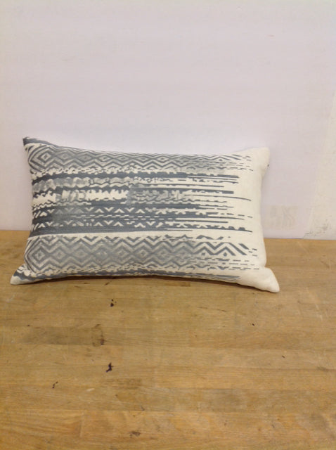Grey Print Lumbar Pillow