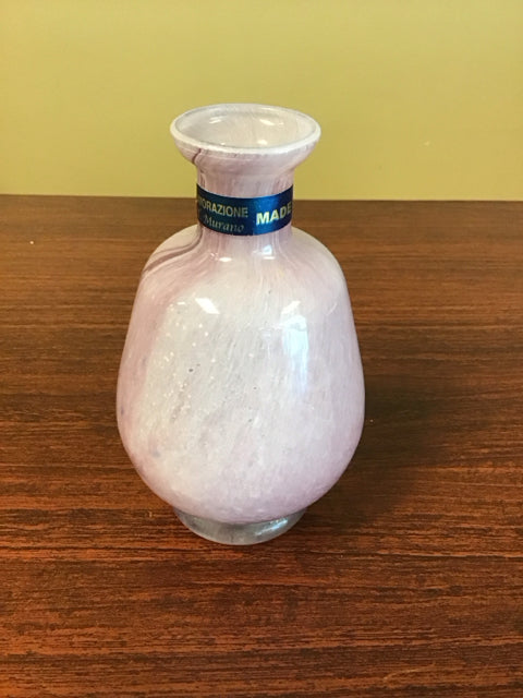 6" Lavender Murano Vase