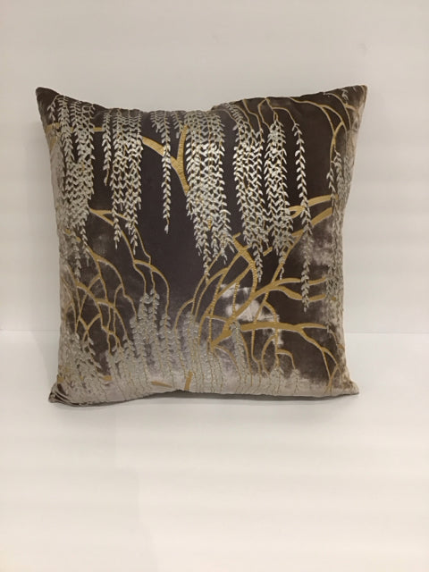 Metallic Willow Velvet Pillow