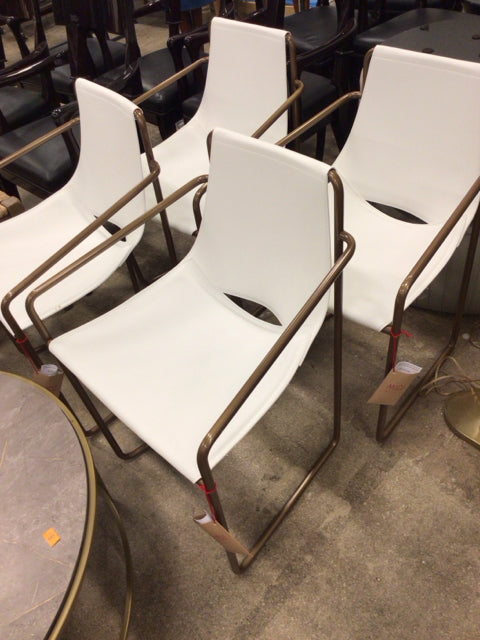 4- White Miji Chairs