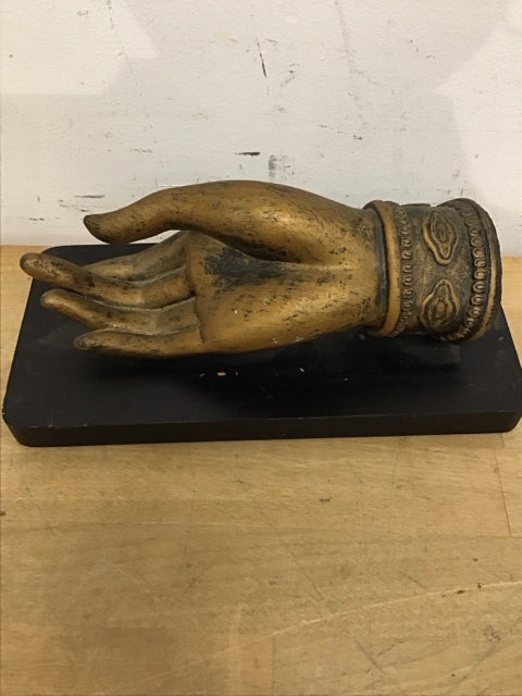 9"x4.5" Distressed Resin Buddha Hand Sculpture