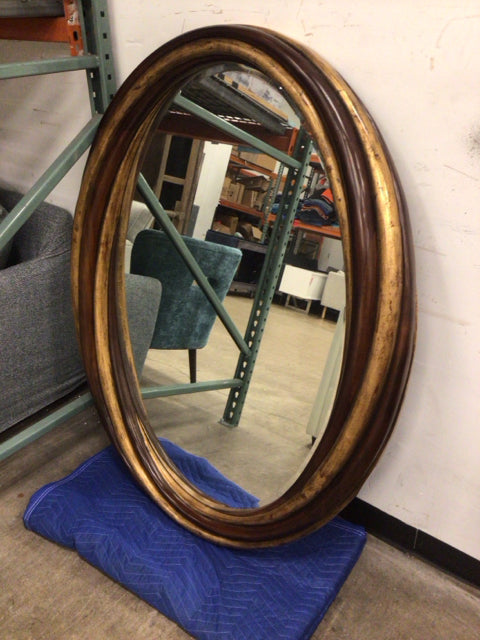 Century Furniture Custom Beveled Black & Gold  Mirror