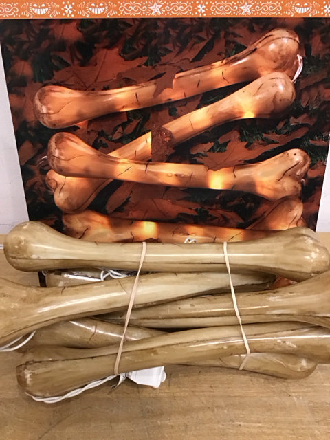 6 Glowing Bones W/Flickering Lights
