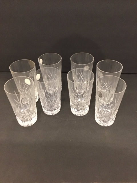 Set/8 Astral Crystal Questa Flat Tumblers