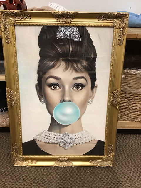 29x42 Framed Audrey Hepburn Art