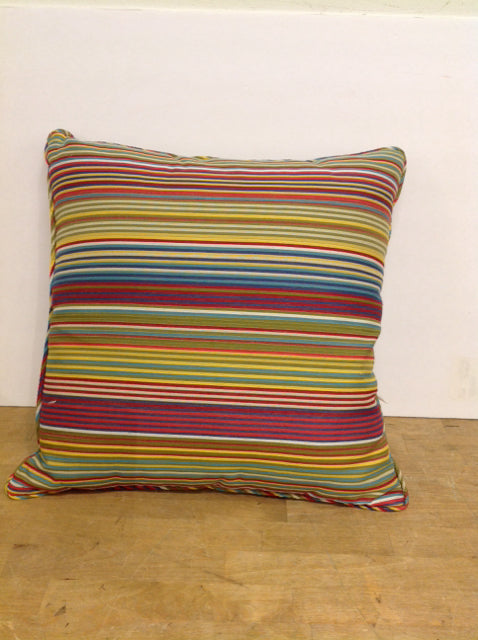 Multicolor Striped Down Filled Pillow