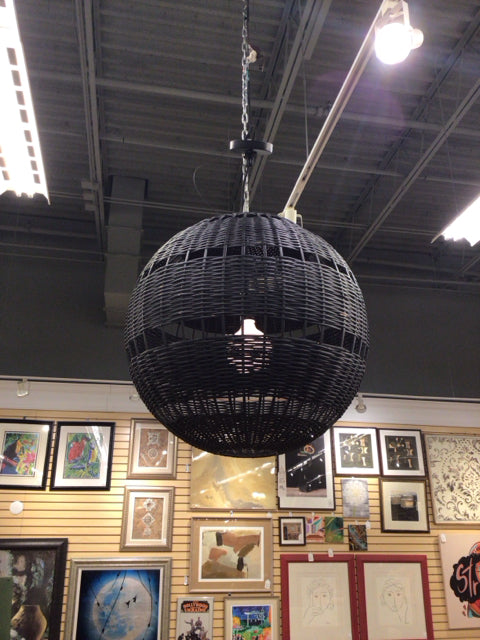 18" Globe Electric Beth Black Pendant