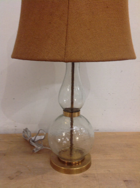 24" P B Brass & Glass Lamp