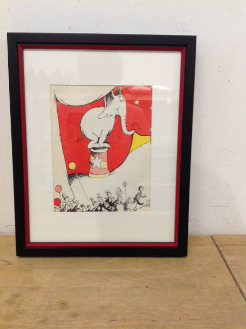 11x8 Framed From Dr Seuss "If I Ran the Circus"
