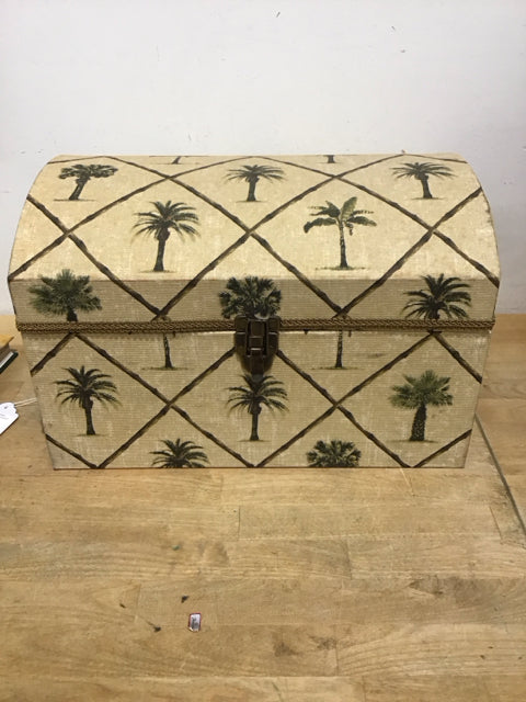 Fabric/Palm Tree Print Trunk