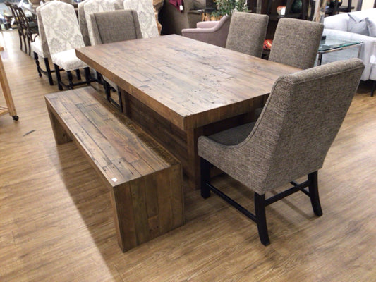 Ashley Furniture Wood Dining Table W/Bench/4 Chairs
