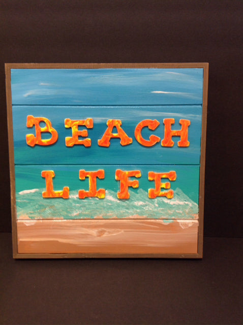 12"Sq "Beach Life" By Susan David