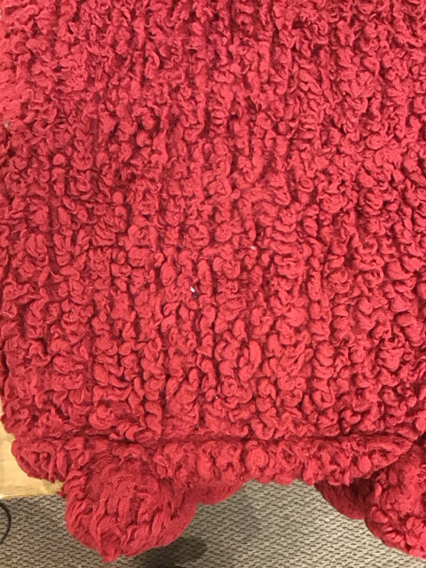 50"x62" PB Burgandy Nubby Throw