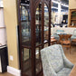 AS-IS Ethan Allen Wood & Glass Door Display Cabinet(Bottom Mark)