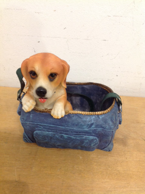 6" Resin Dog In Purse