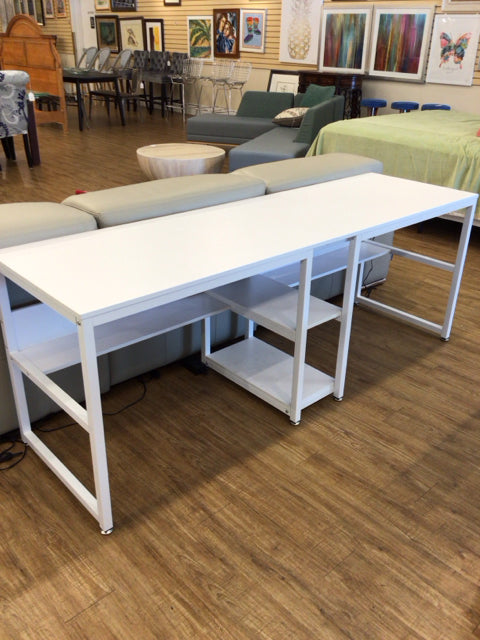White Double Desk