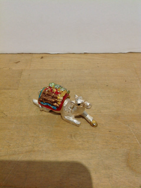 White Enameled Camel Trinket Box