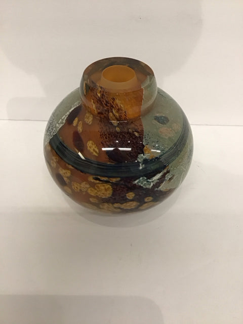 6.5" Multicolor Art Glass Vase