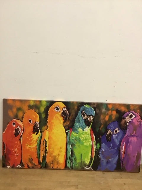 48"x24" Pretty Parrot Canvas Art