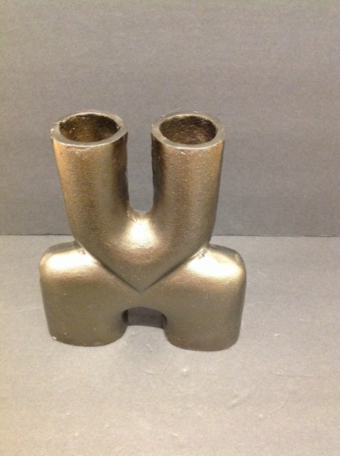 Dark Gold Metal Abstract Vase