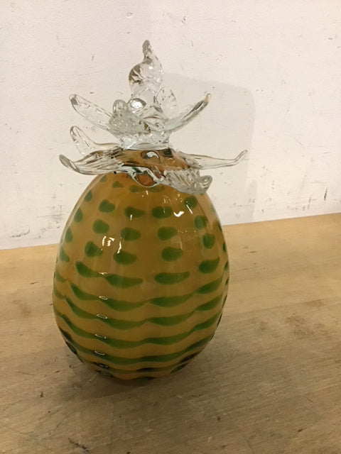 7.5" Art Glass Pinapple Figure