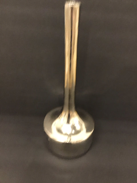 16" Silver Metal Narrow Top Vase