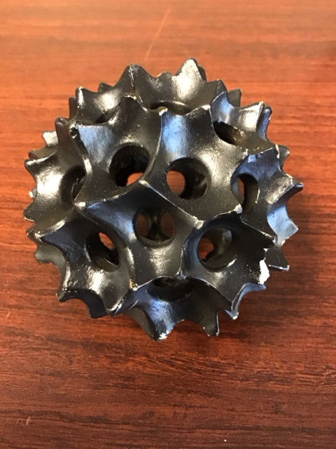 3" Black Spiked Decorative Orb