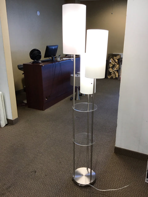 60" 3 Light Chrome Floor Lamp