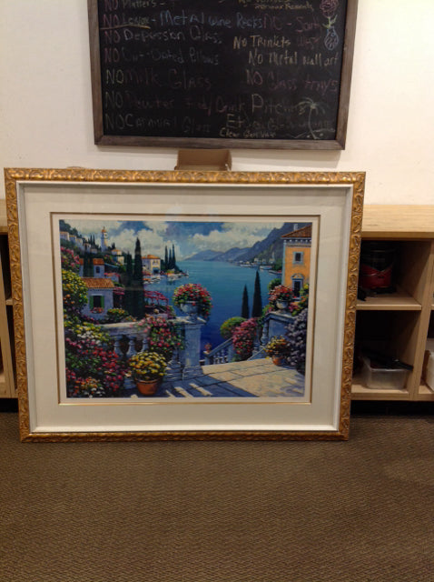 56x45 Framed Zaccheo "Mediterranean Visage" Serigraph