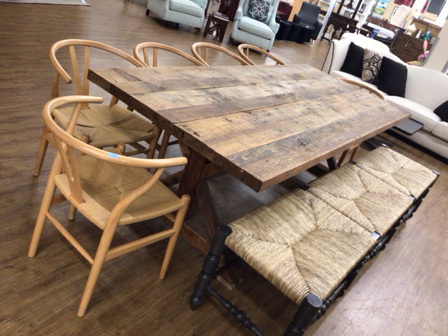 Rectangle Wood Trestle Dining Table