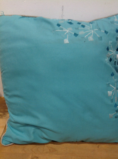 Pillow- 15" Aqua Print