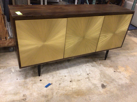 69.25" X 36.50" X 18.12" City Furniture Rorie Gold Credenza