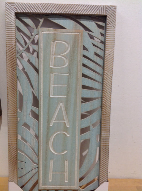 12" X 24" Wood Beach Sign