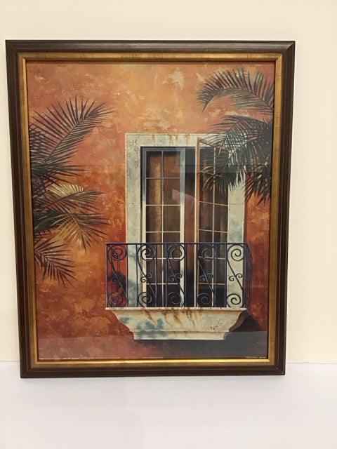 18x22 Framed Moroccan Balcony Print