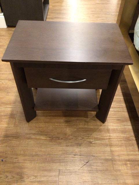 EL Dorado Dark Wood One Drawer Nightstand