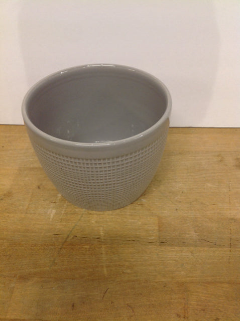 6.5" Grey Ceramic Planter