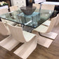 Set Of 8 Piegatto Sculptural Dining Chairs