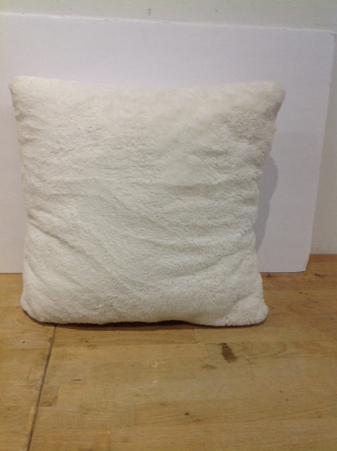 White Faux Fur Pillow