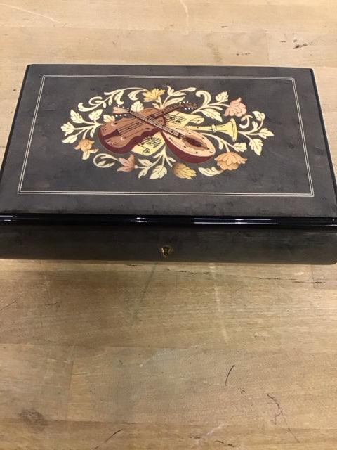 8"x5" Surrento Vintage Music/Jewelry Box Made In Italy